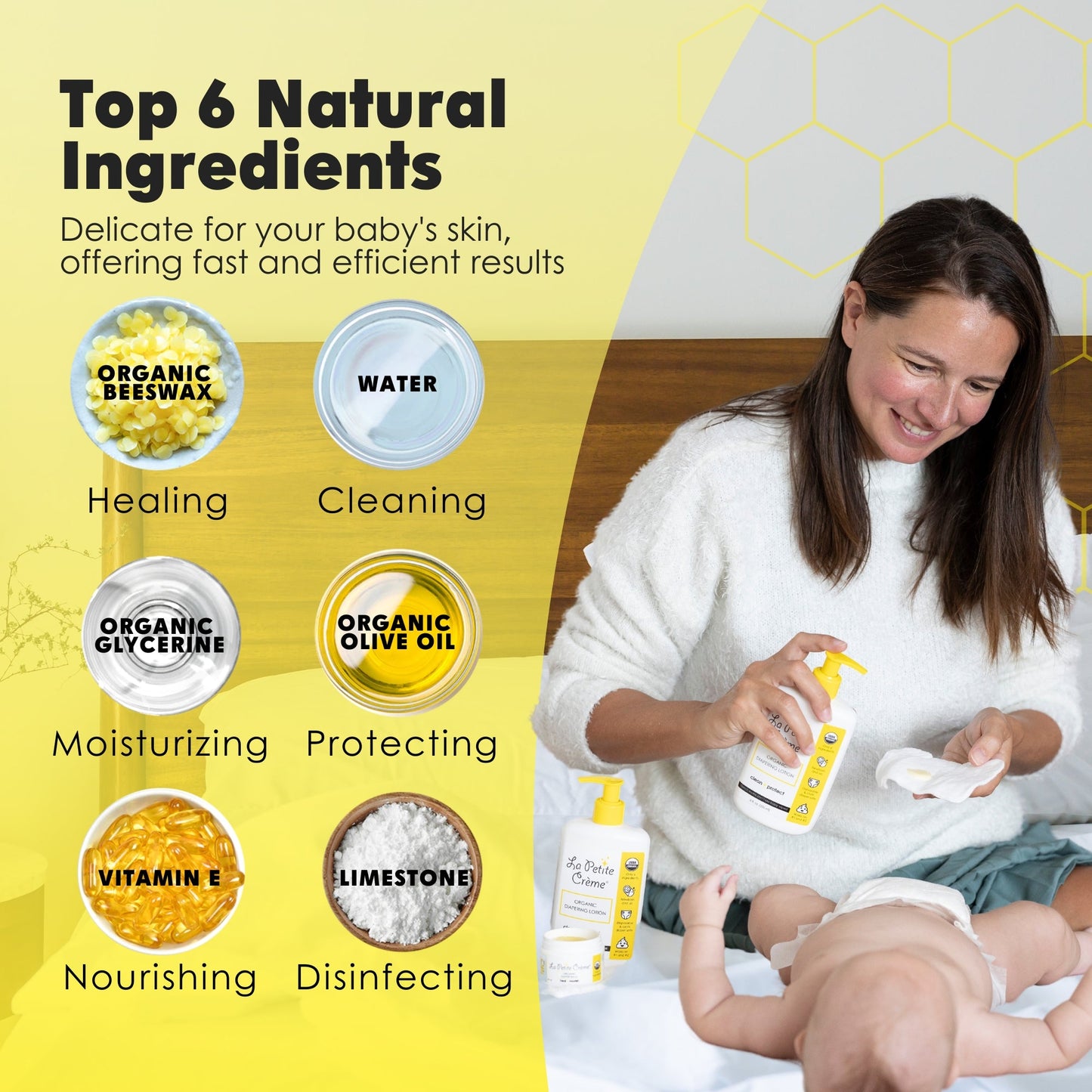 La Petite Cream Organic French Diapering Liniment Lotion - Pump Bottle - 8 oz
