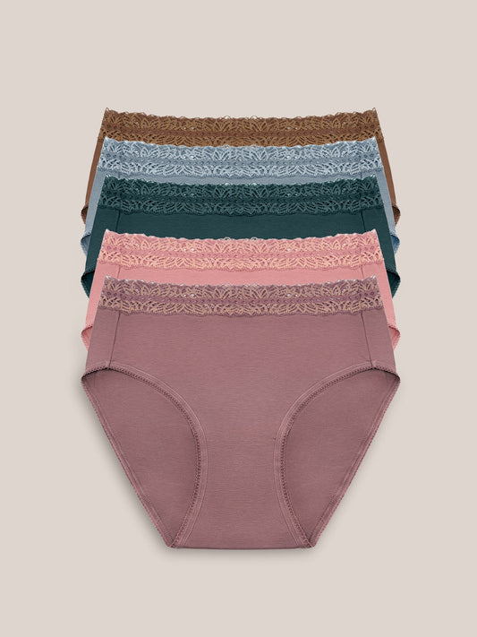 Kindred Bravely High-Waisted Postpartum Underwear Pack Dusty Hues