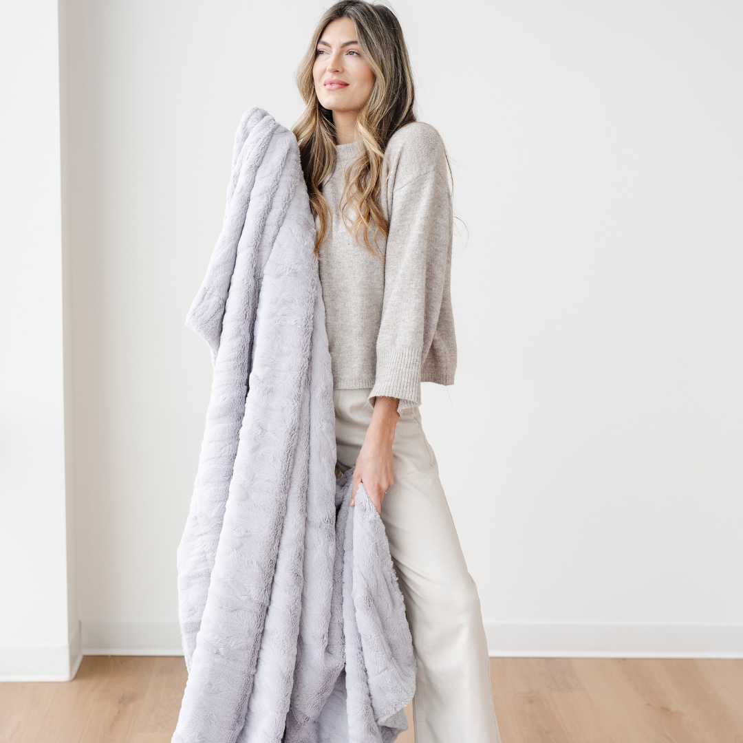 Saranoni Patterned Faux Fur XL Throw Blankets