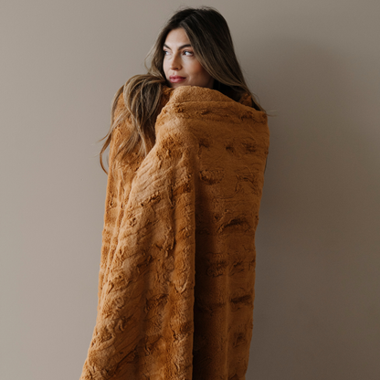 Saranoni Patterned Faux Fur XL Throw Blankets