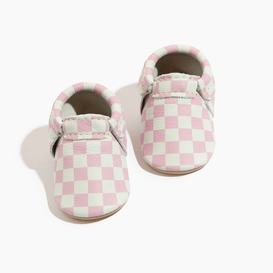 Freshly Picked Petal Pink Check City Baby Shoe