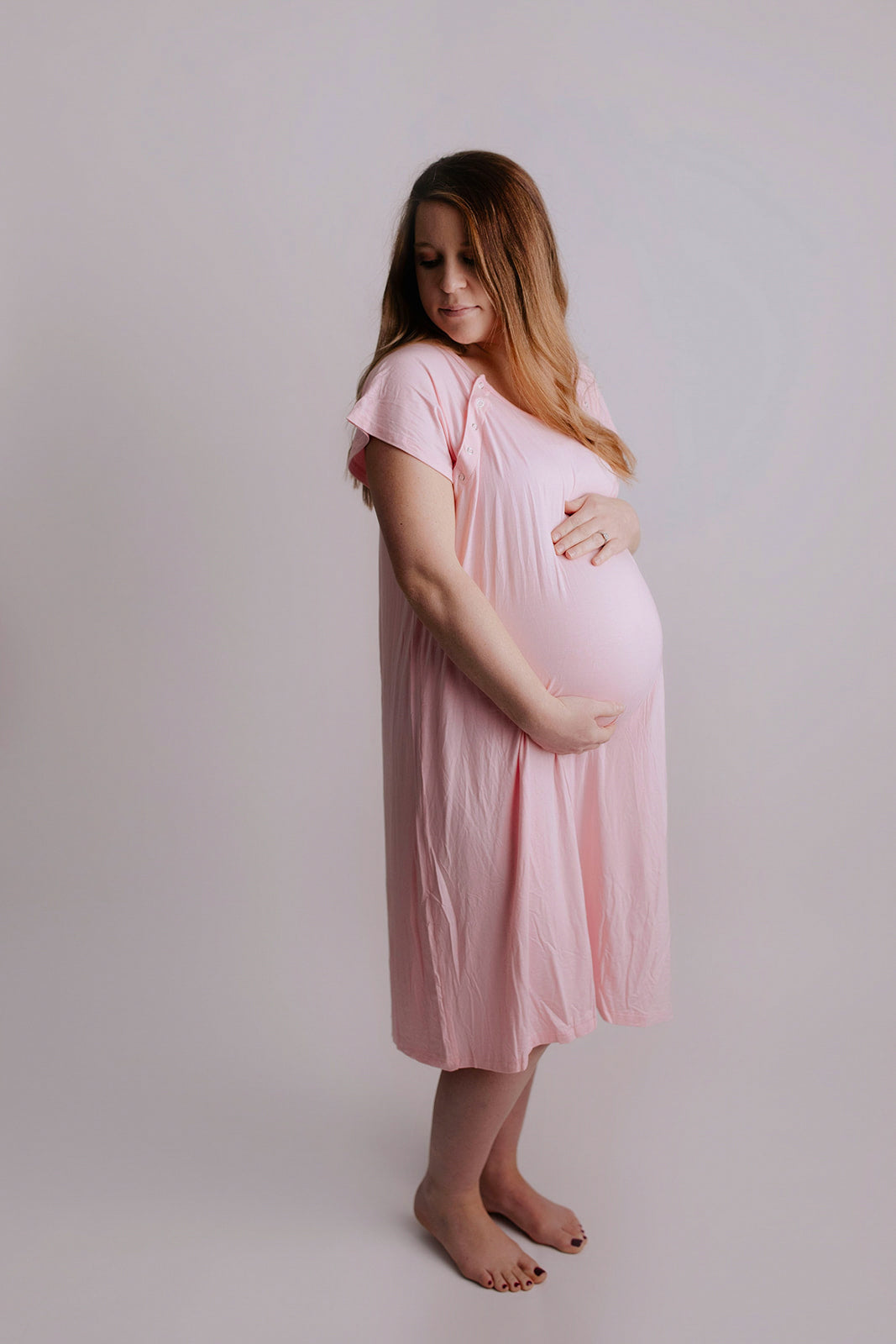 Three Little Tots Light Pink Labor and Delivery Nursing Hospital Gown
