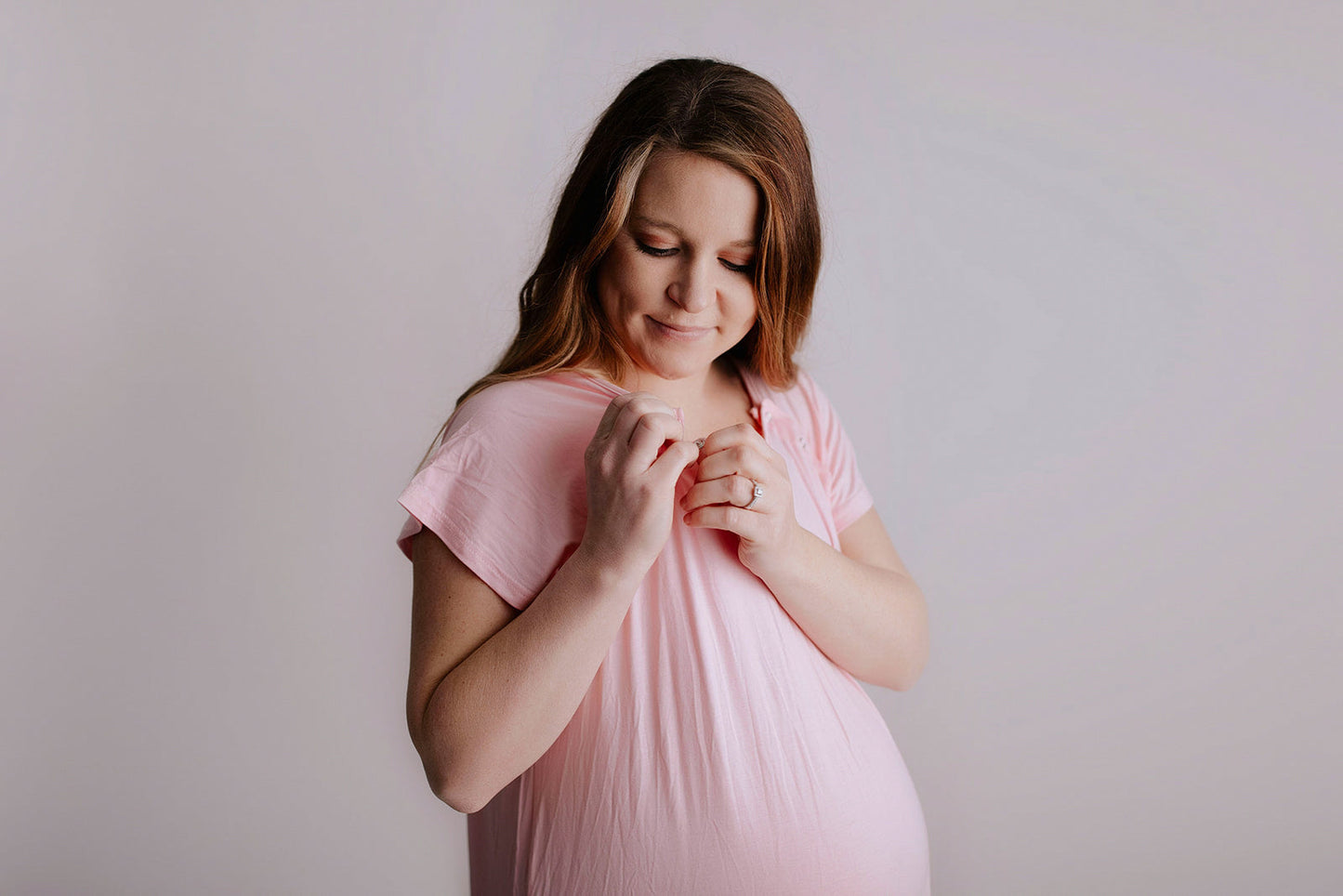Three Little Tots Light Pink Labor and Delivery Nursing Hospital Gown