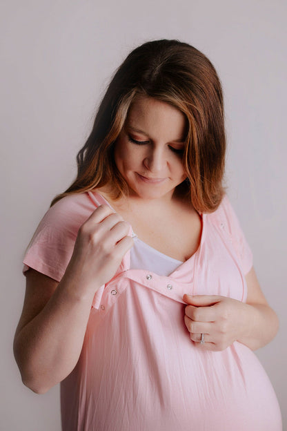 Three Little Tots Light Pink Labor and Delivery Nursing Hospital Gown