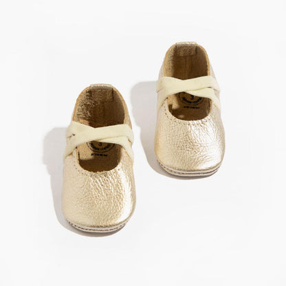 Freshly Picked Platinum Ballet Slipper Baby Shoe