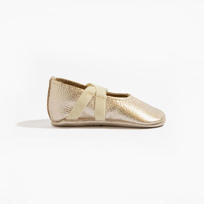 Freshly Picked Platinum Ballet Slipper Baby Shoe