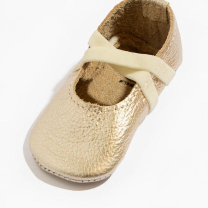 Freshly Picked Platinum Ballet Slipper Baby Shoe