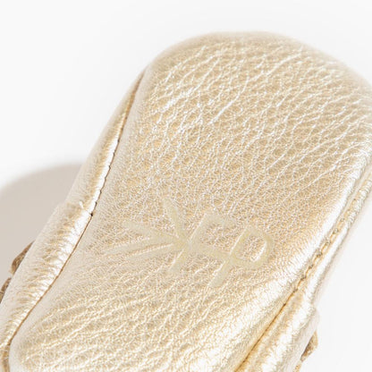 Freshly Picked Platinum Moccasin Baby Shoe