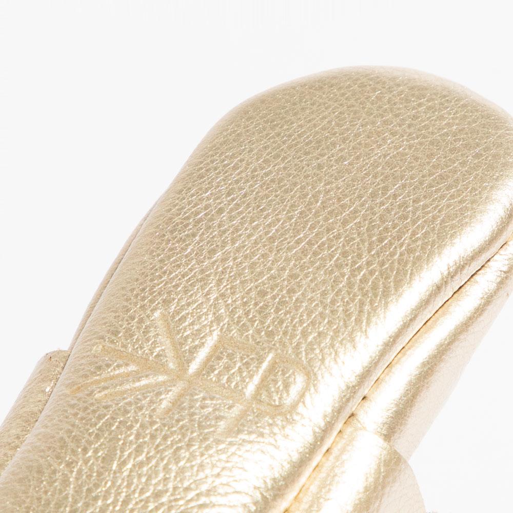 Freshly Picked Platinum Knotted Bow Baby Shoe
