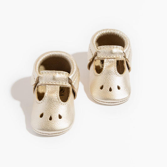 Freshly Picked Platinum Mary Jane Baby Shoe