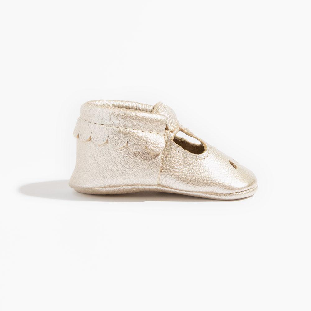 Freshly Picked Platinum Mary Jane Baby Shoe