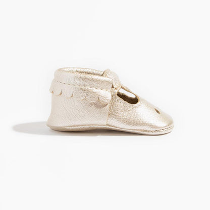 Freshly Picked Platinum Mary Jane Baby Shoe