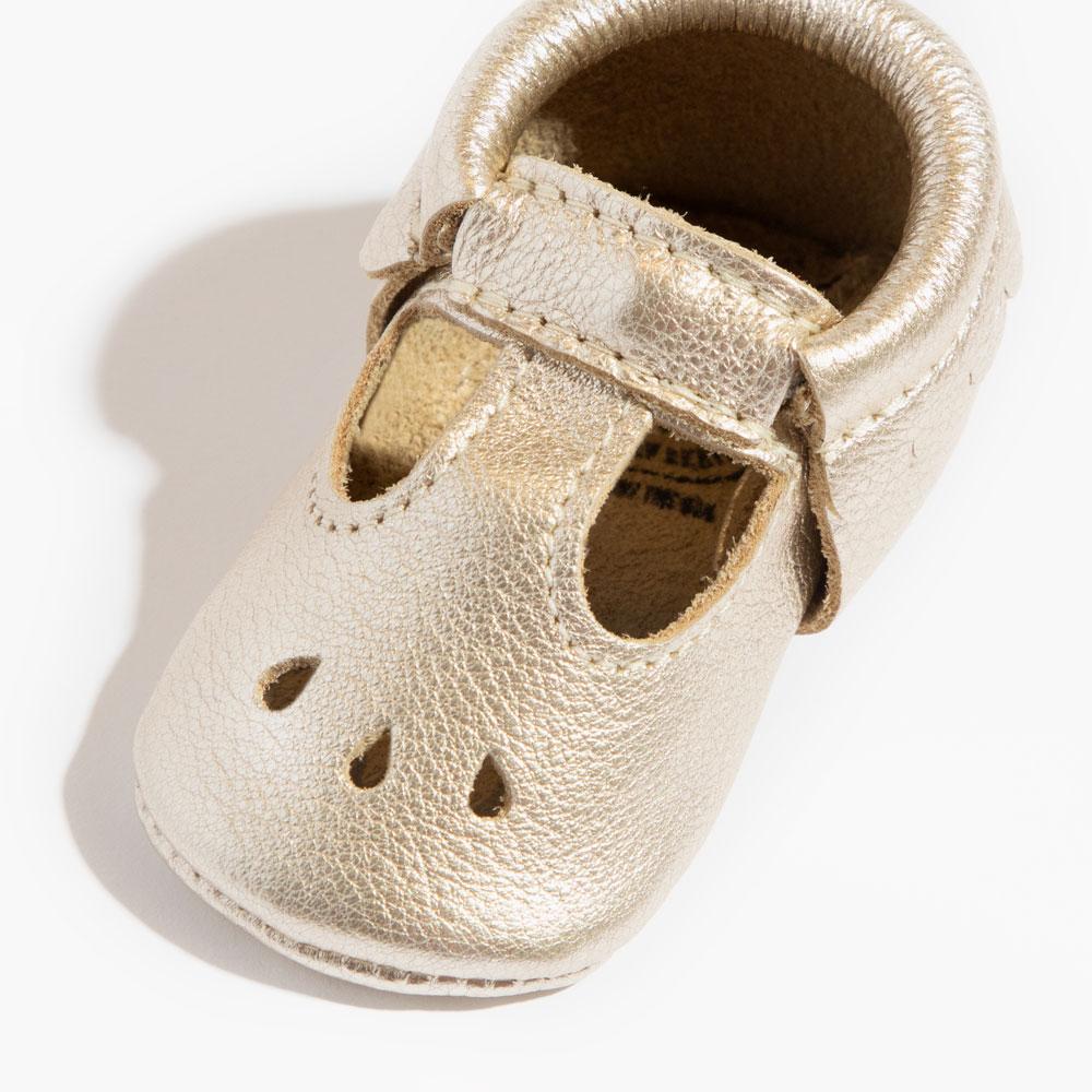 Freshly Picked Platinum Mary Jane Baby Shoe