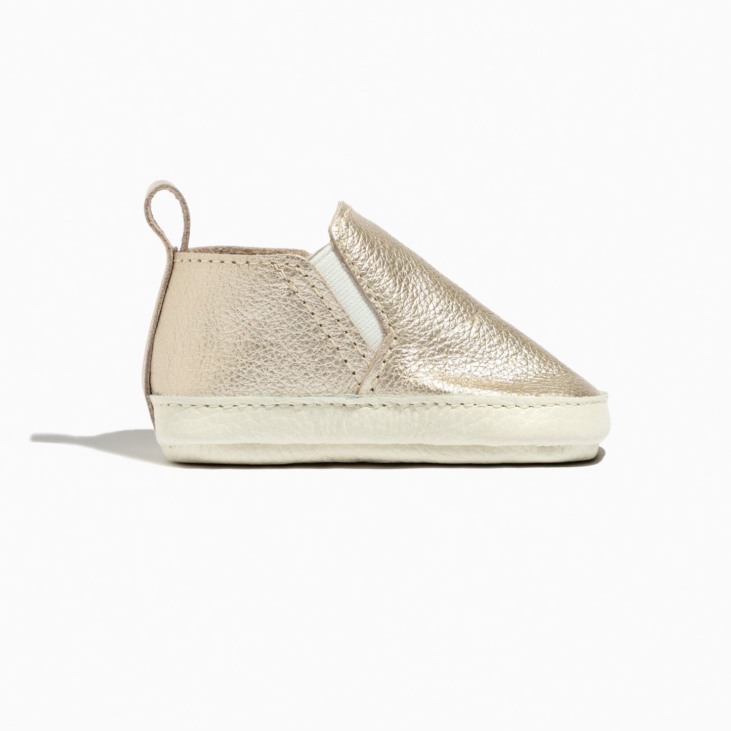 Freshly Picked Platinum Slip On Baby Shoe