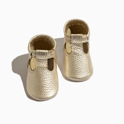 Freshly Picked Platinum T-Bar Baby Shoe