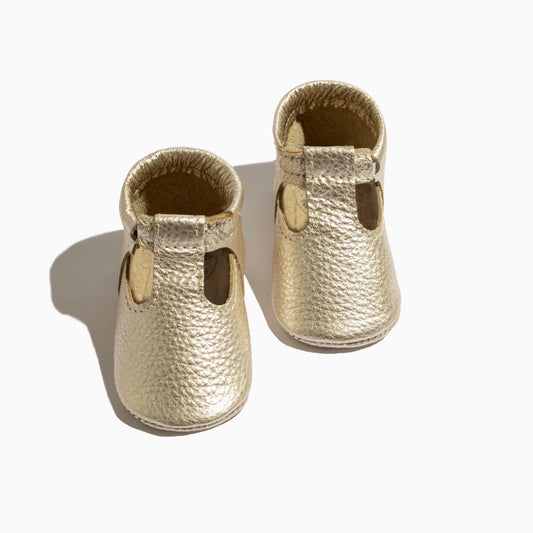 Freshly Picked Platinum T-Bar Baby Shoe