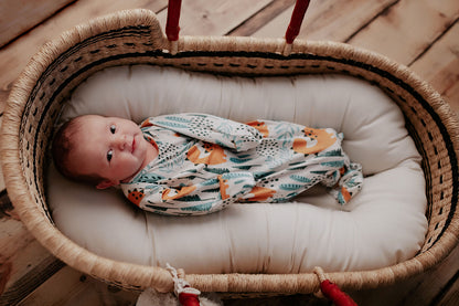 Three Little Tots Dinosaur Themed Newborn Knotted Gown
