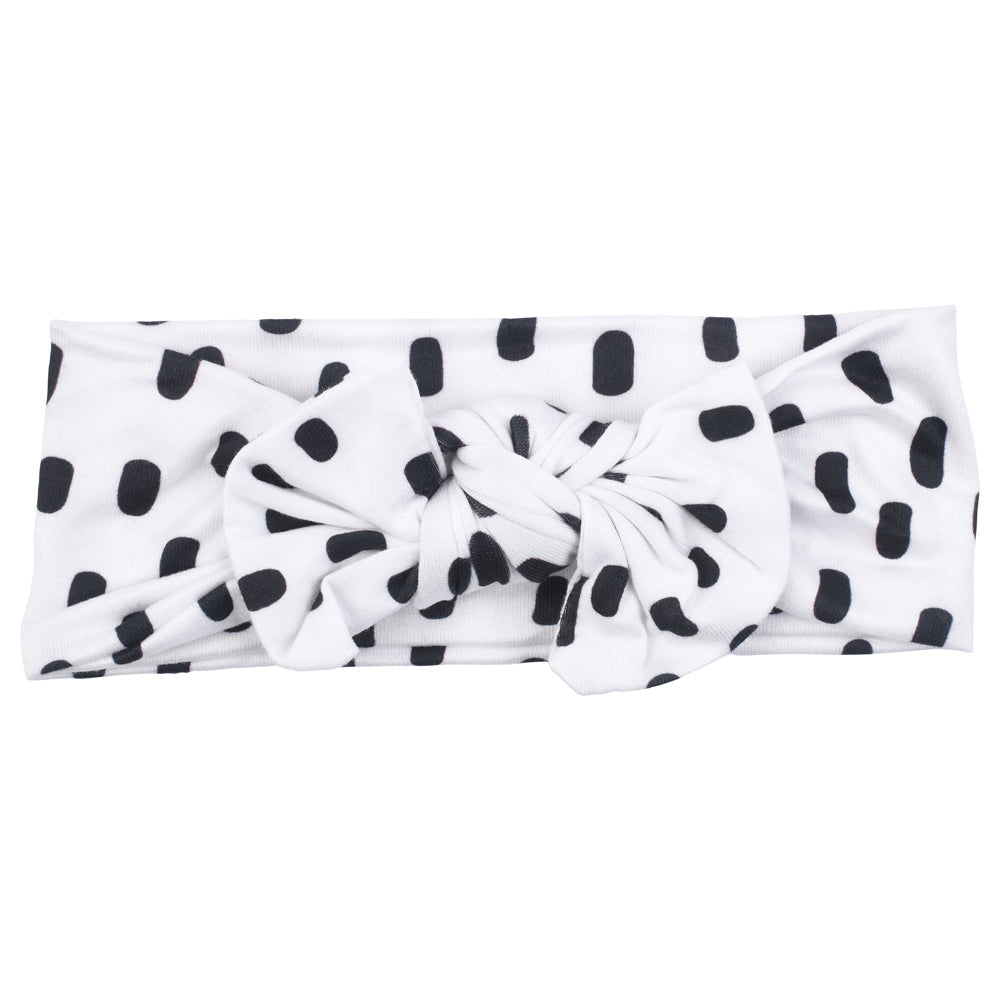 Three Little Tots Polka Dot Knotted Headband Bow