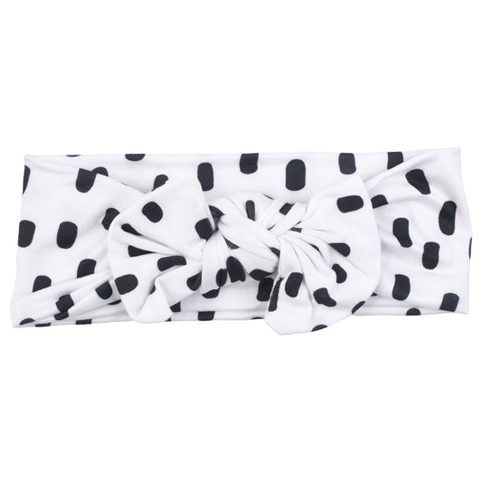 Three Little Tots Polka Dot Knotted Headband Bow
