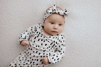 Three Little Tots Polka Dot Knotted Headband Bow