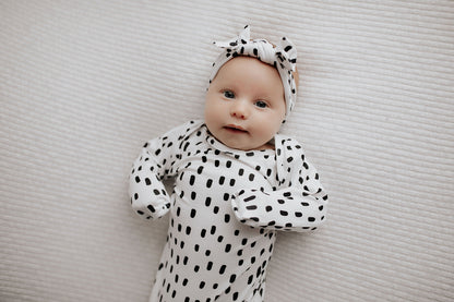 Three Little Tots Polka Dot Knotted Headband Bow