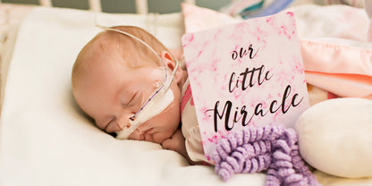 Three Little Tots Girl Plastic NICU Milestone Cards w/ Marker
