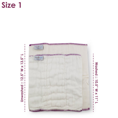 Kanga Care Bamboo Prefold Cloth Diapers (6-Pack) - Size 1: Newborn
