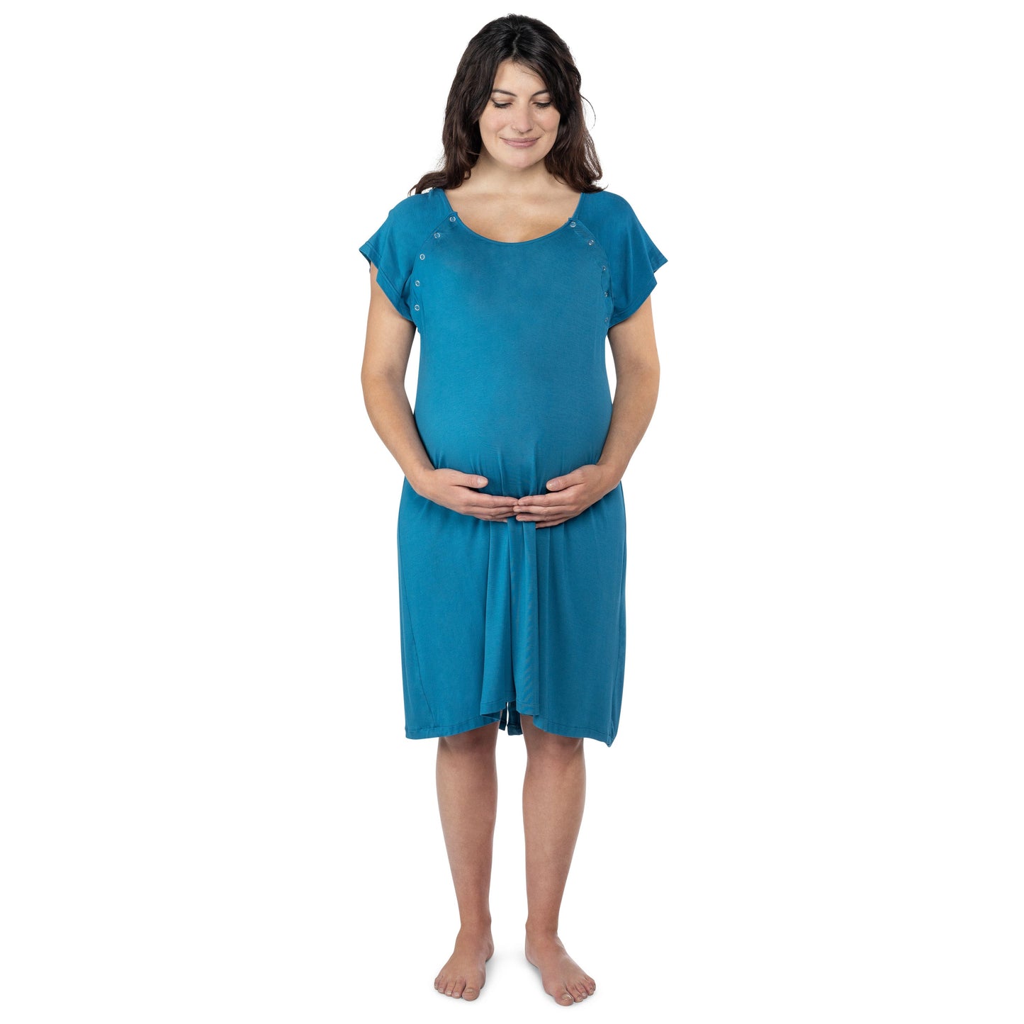 Three Little Tots Blue Mommy Labor and Delivery Nursing Hospital Gown
