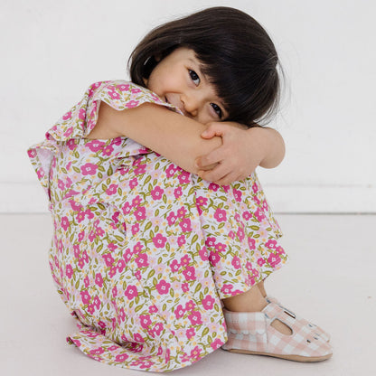 Freshly Picked Melon Gingham Mary Jane Baby Shoe