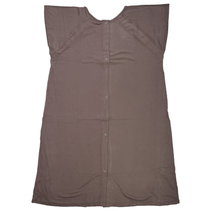 Three Little Tots Ribbed Cocoa Brown Mommy Labor and Delivery Nursing Hospital Gown