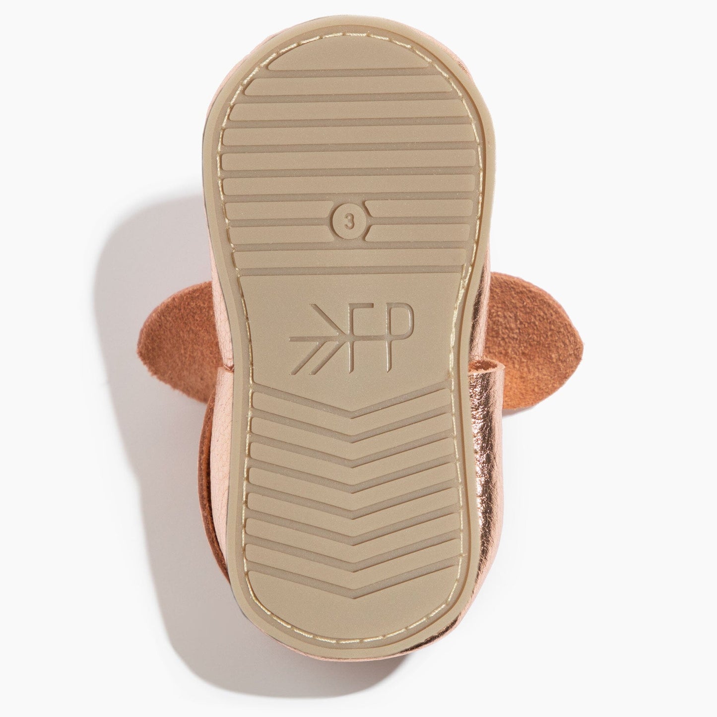 Freshly Picked Rose Gold Knotted Bow Baby Shoe