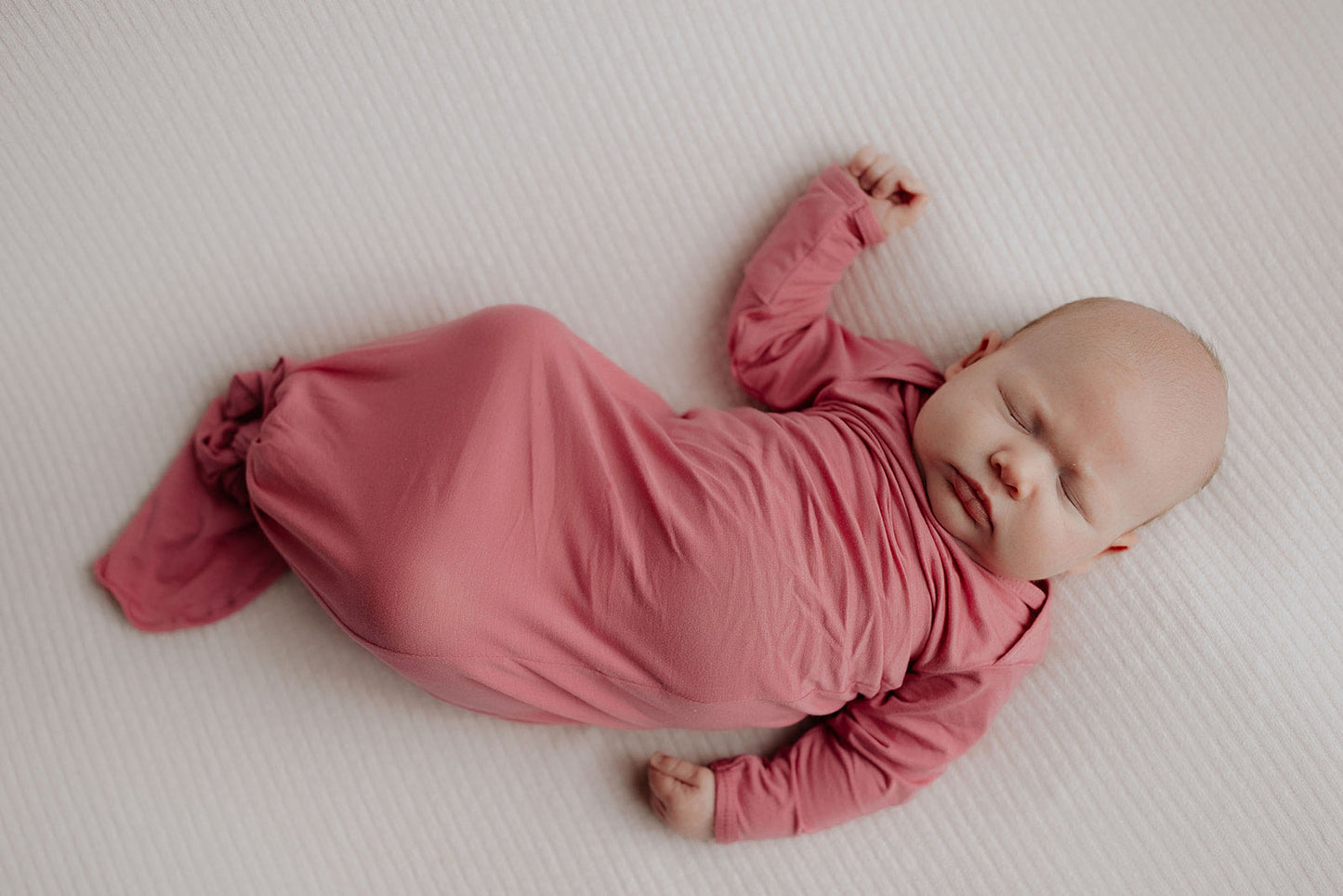 Three Little Tots Rose Knotted Newborn Baby Gown