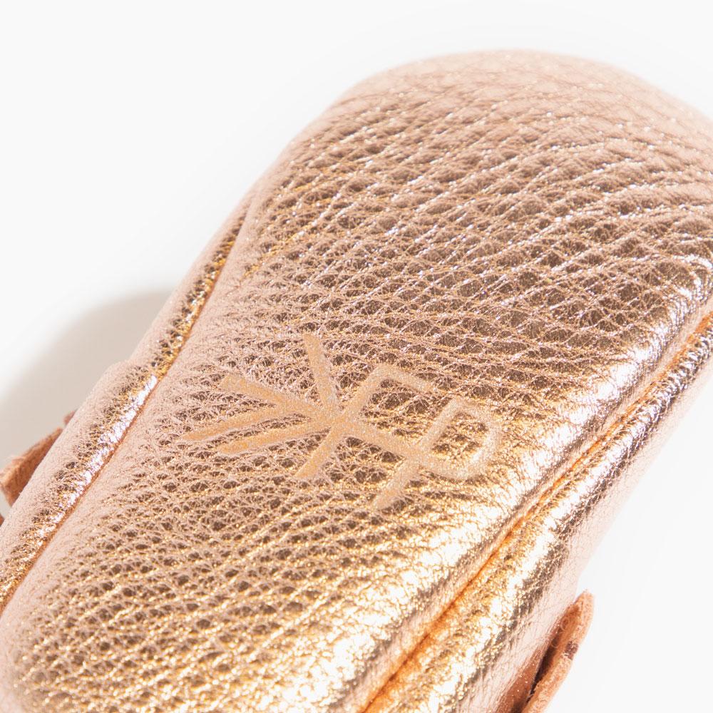 Freshly Picked Rose Gold Moccasin Baby Shoe