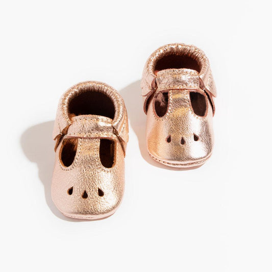 Freshly Picked Rose Gold Mary Jane Baby Shoe