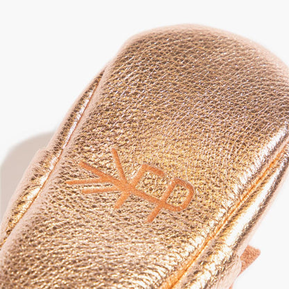 Freshly Picked Rose Gold Bow Baby Shoe