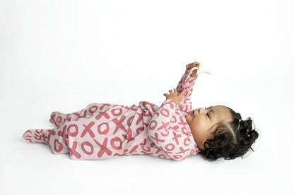 Three Little Tots Valentine's Day XOXO Bamboo Newborn Lovey Small Blanket