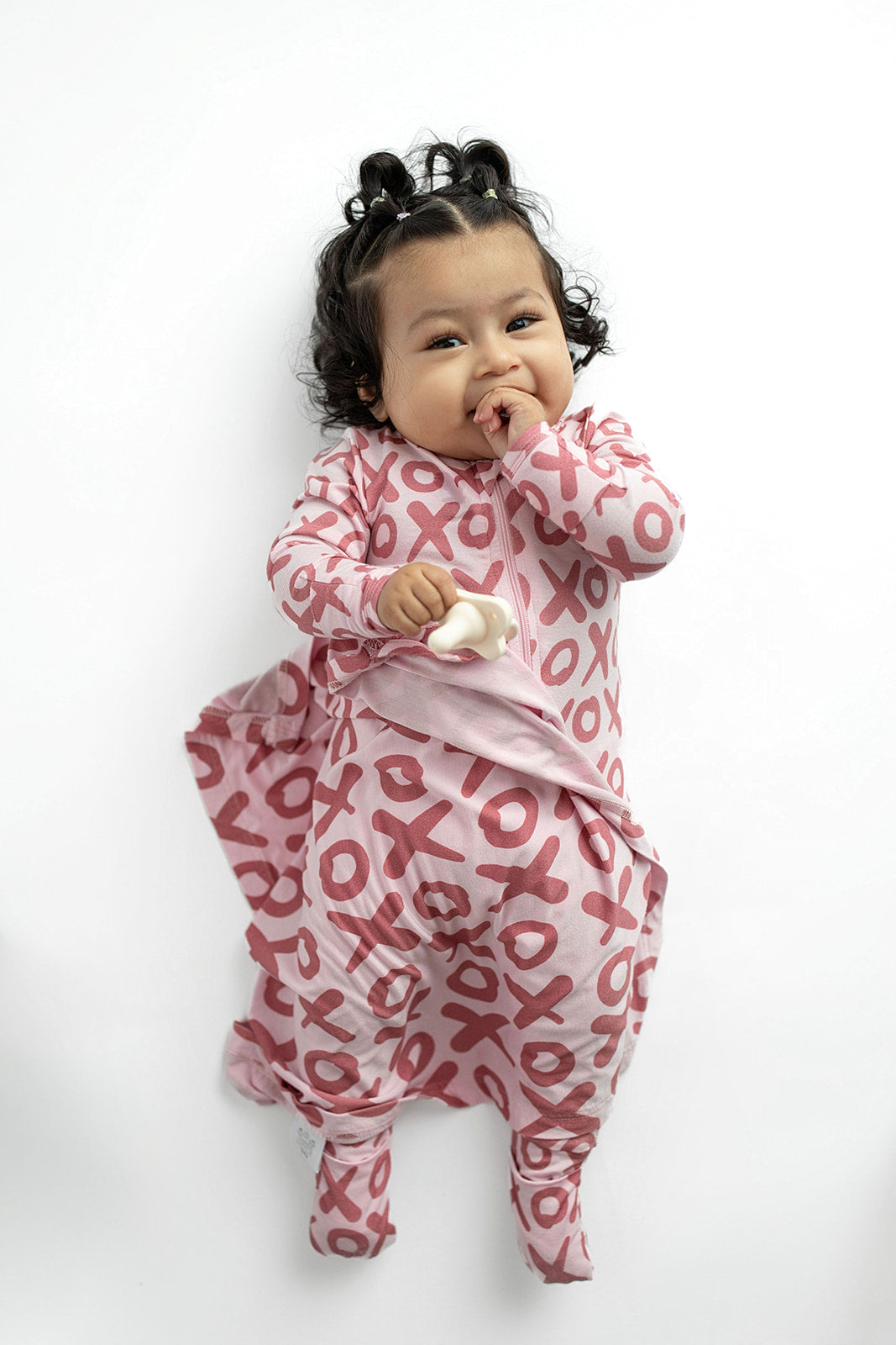 Three Little Tots Valentine's Day XOXO Bamboo Newborn Lovey Small Blanket