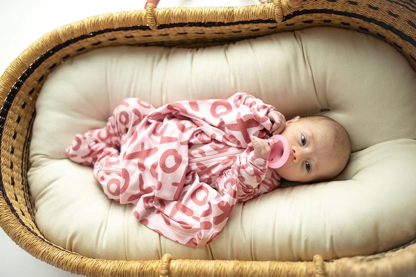 Three Little Tots Valentine's Day XOXO Bamboo Newborn Lovey Small Blanket