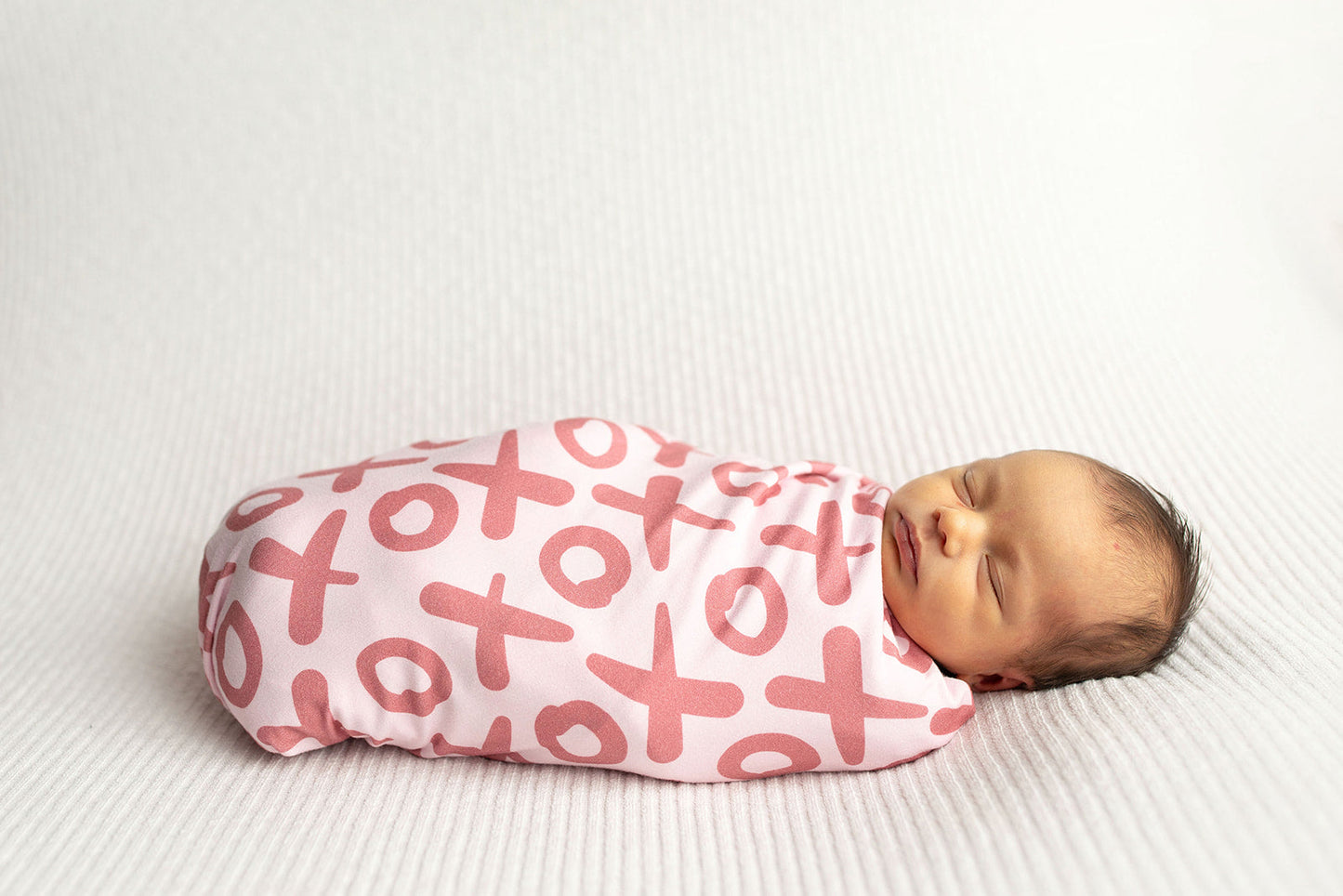 Three Little Tots Valentine's Day XOXO Bamboo Newborn Swaddle Blanket