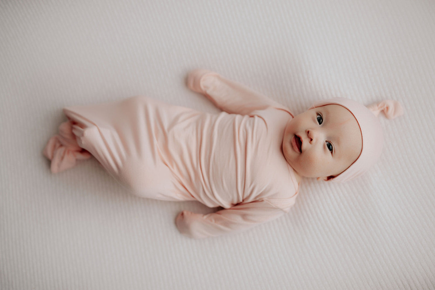 Three Little Tots Heavenly Pink Newborn Knotted Baby Gown