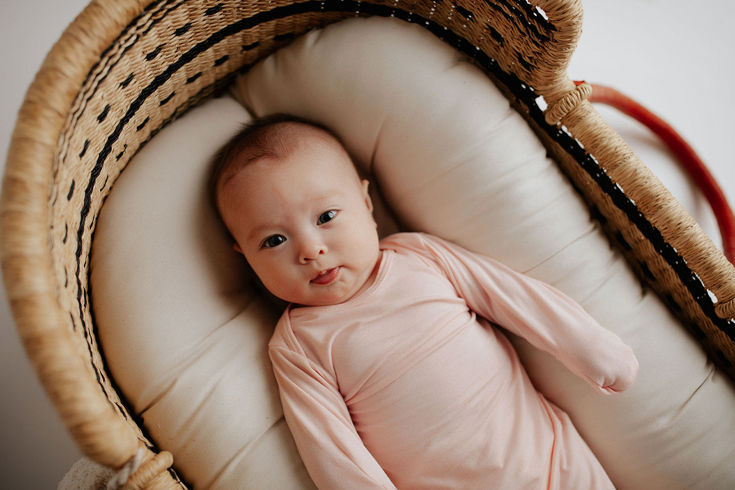 Three Little Tots Heavenly Pink Newborn Knotted Baby Gown
