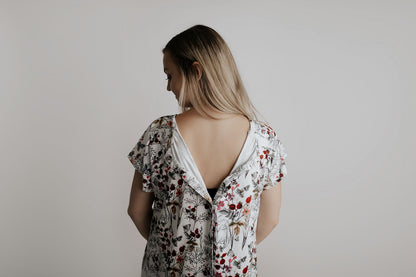 Three Little Tots Floral Mommy Labor and Delivery Nursing Hospital Gown