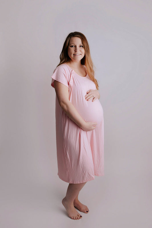 Three Little Tots Light Pink Labor and Delivery Nursing Hospital Gown
