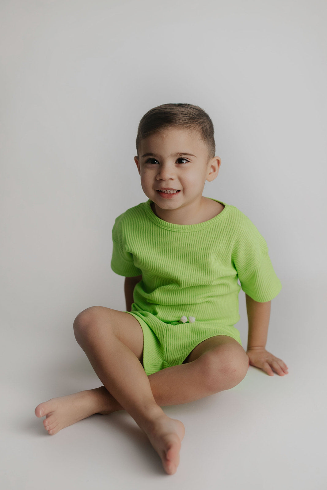 Three Little Tots Lime Green Waffle Set