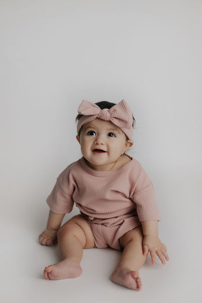 Three Little Tots Rose Waffle Headband