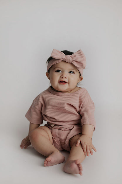 Three Little Tots Rose Waffle Headband