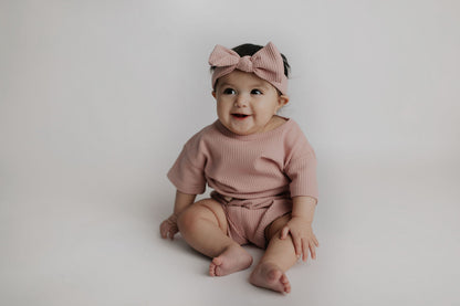 Three Little Tots Rose Waffle Headband