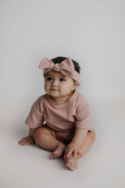 Three Little Tots Rose Waffle Headband