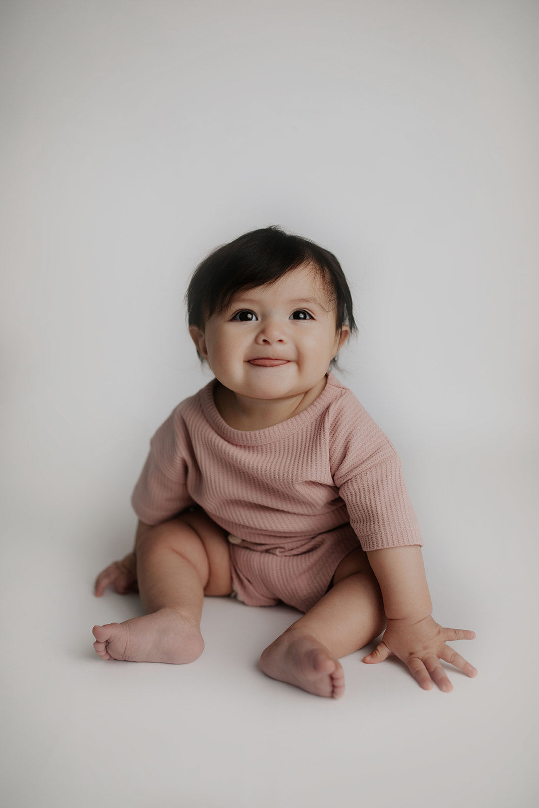 Three Little Tots Rose Summer Waffle Top & Bottom Set