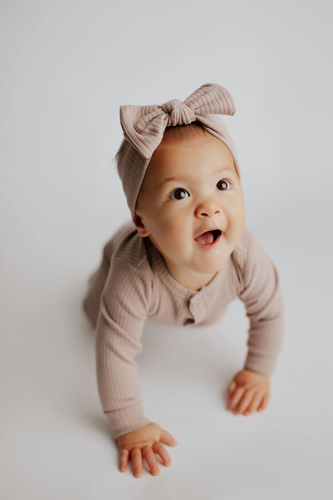 Three Little Tots Mauve Baby Ribbed Playsuit with Pockets